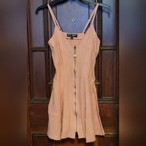 Vintage Betsey Johnson "Luxe" Dress-100% Linen- Salmon/Peach-Medium